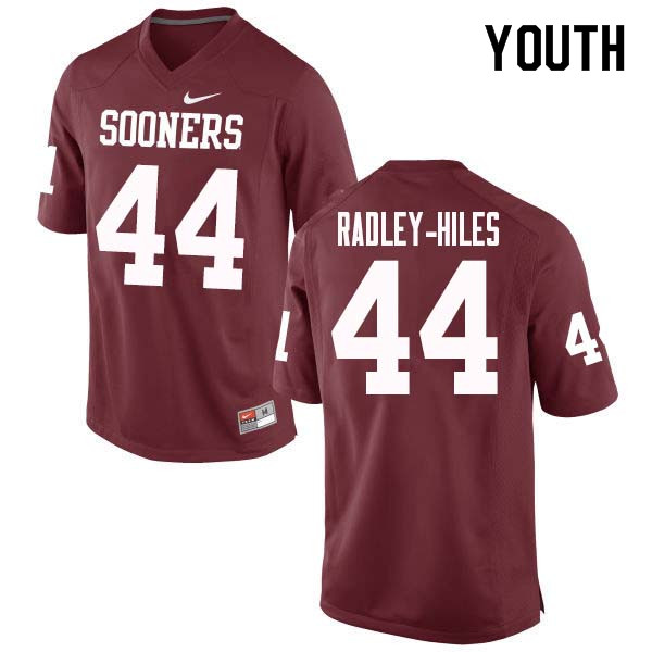 Youth #44 Brendan Radley-Hiles Oklahoma Sooners College Football Jerseys Sale-Crimson